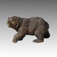 Животная бронзовая скульптура Бурый медведь Craft Латунная статуя Tpal-008